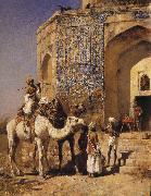 Edwin Lord Weeks The Old Blue-Tiled Mosque, Outside of Delhi, India Spain oil painting artist